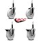 Service Caster 5'' Nylon Wheel Swivel 3/4'' Expanding Stem Caster Set 2 Brakes, 4PK SCC-EX20S514-NYS-2-PLB-2-34 - alternate 2